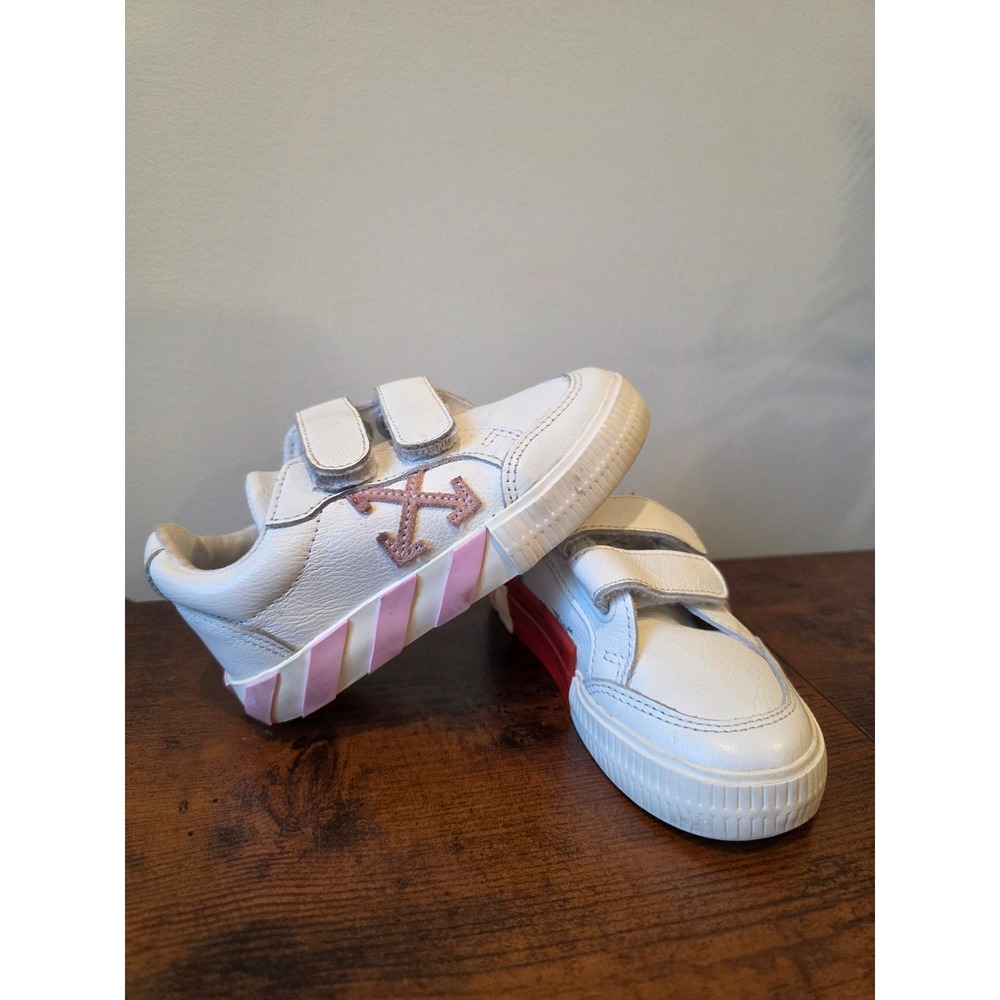 Off-White Kids Size EU 26 US 8.5 White Light Pink Vulcanized Sneaker‎